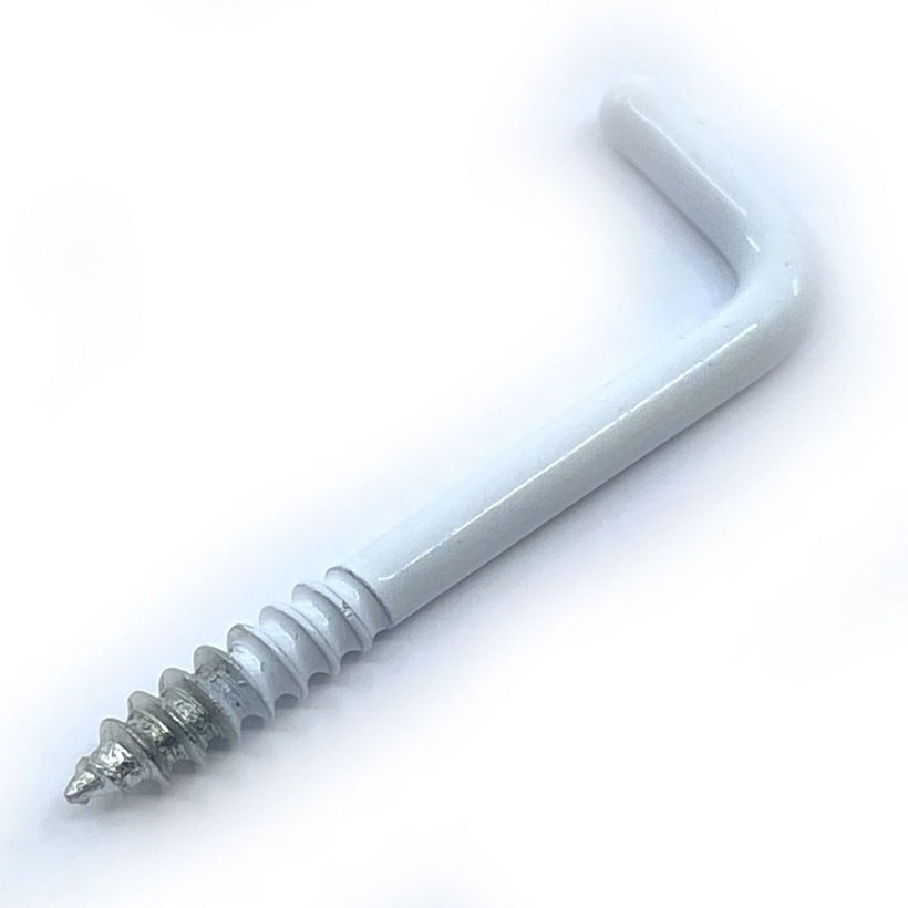 Skoba s vrutom biely lak - blister 46