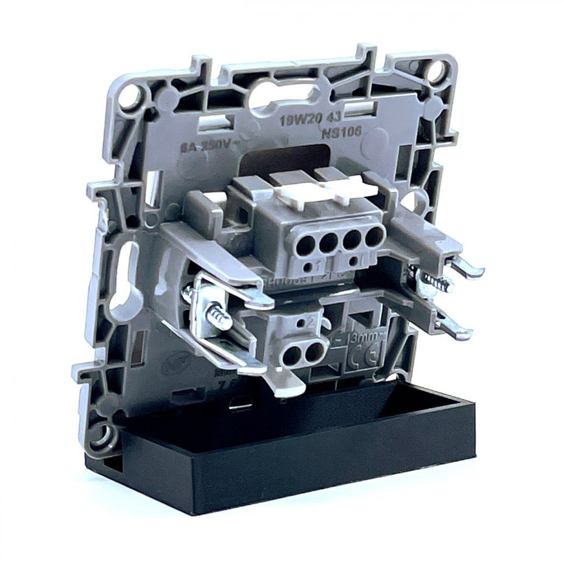 Niloé tlačidlo 1/0 biela