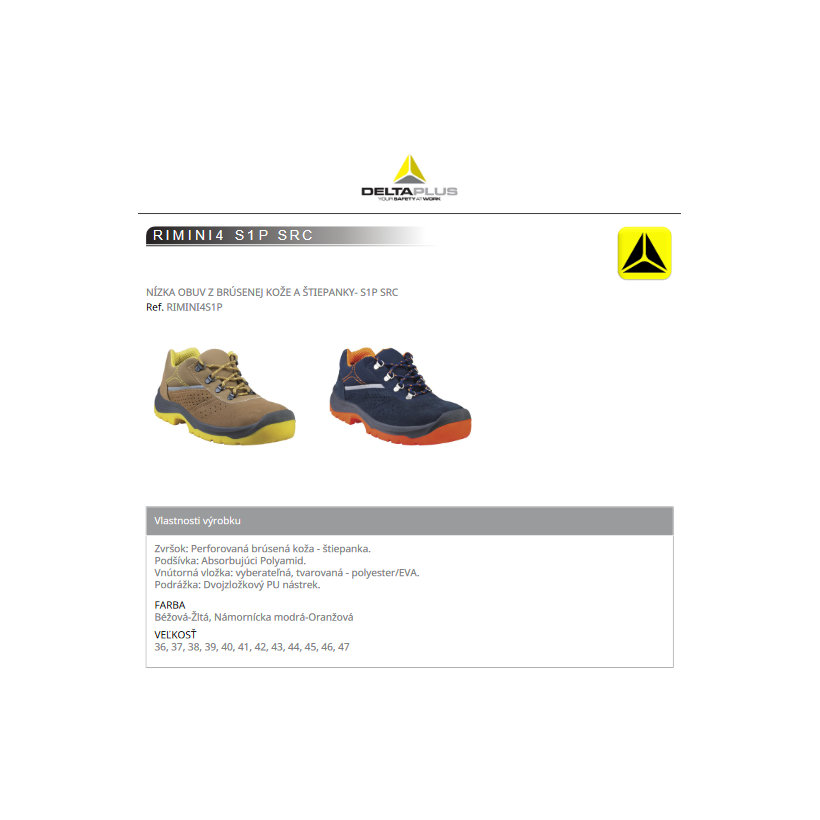 Nízka pracovná obuv RIMINI4 modrá 39