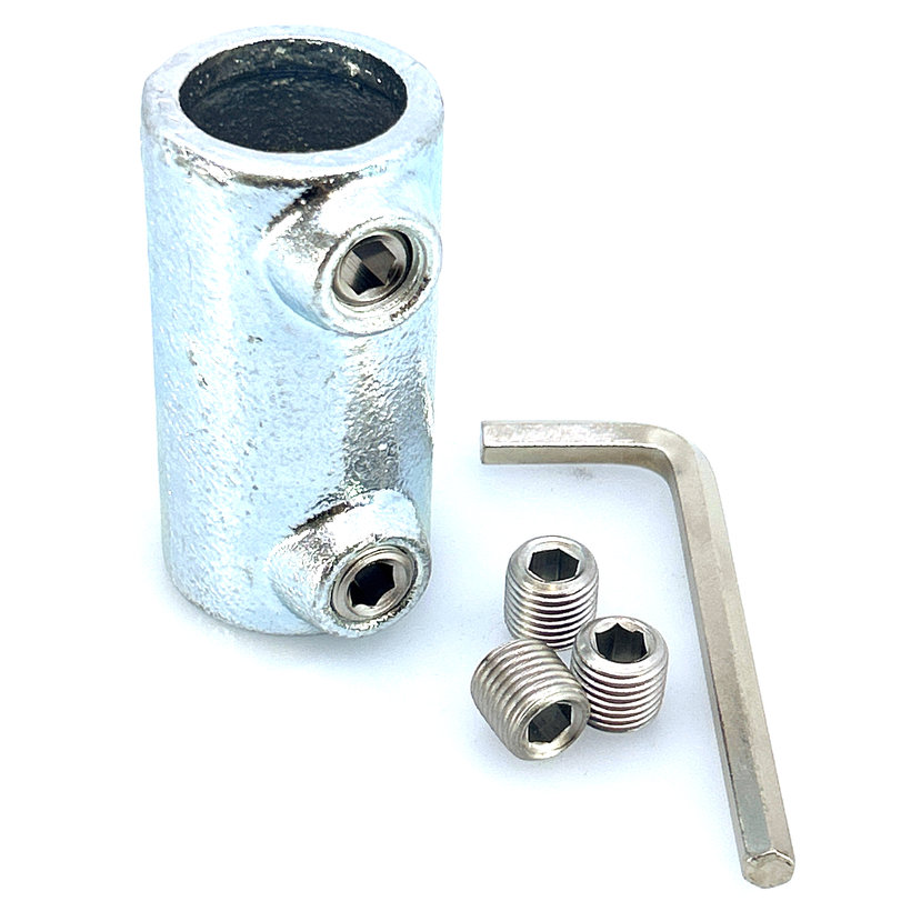 Rúrkový konektor 27 mm - pozinkovaný