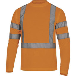 Reflexné tričko s dlhým rukávom STAR oranžové L