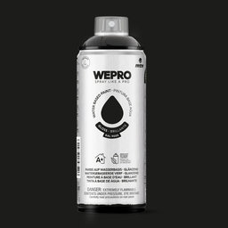 WEPRO Sprej – farba na vodnej báze, lesklá – Cosmos Black RAL 9005