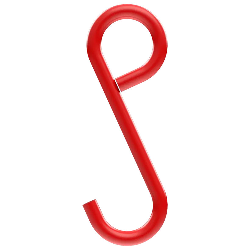 S-hák uzavretý, predĺžený tr 80, nosnosť 100kg