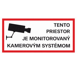 Samolepka - Tento priestor je monitorovaný kamerovým systémom