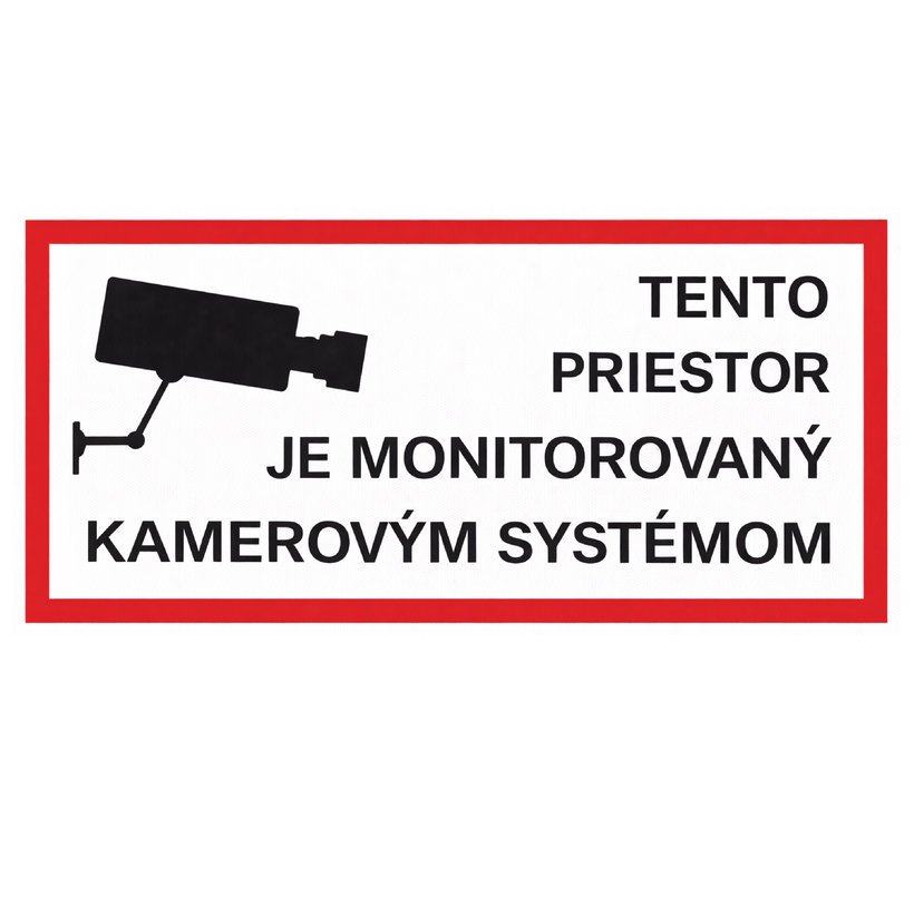 Samolepka - Tento priestor je monitorovaný kamerovým systémom