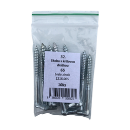 Skoba s krížovou drážkou 65mm Zn - blister 32