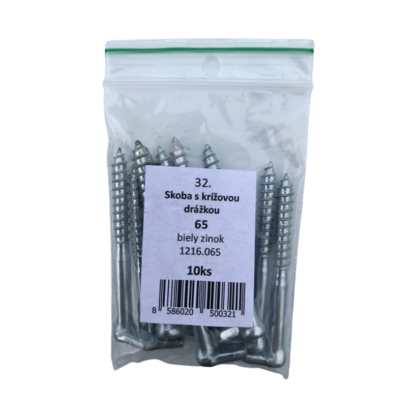 Skoba s krížovou drážkou 50mm Zn - blister 31