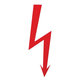 Samolepka - Červený blesk (výstražný symbol)