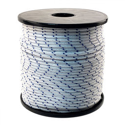 PA pletené lano TORNADO bielo-modré 16pr 5mm