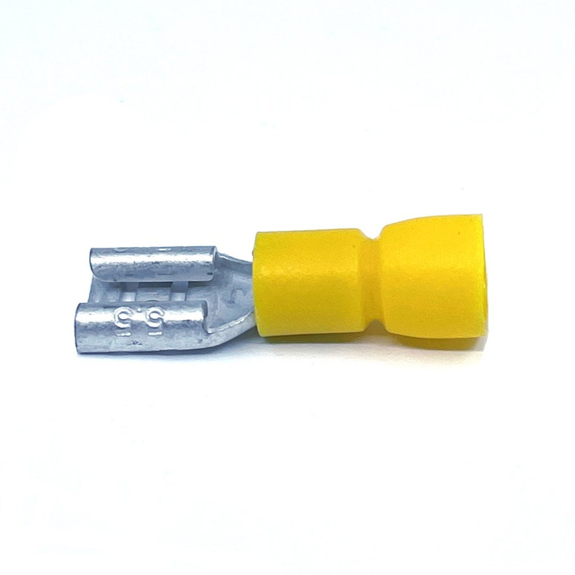 Izolované Cu lisovacie dutinky ploché žlté 6mm²