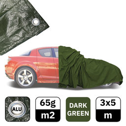 Plachta zakrývacia 3x5m tmavá zelená 65g/m²