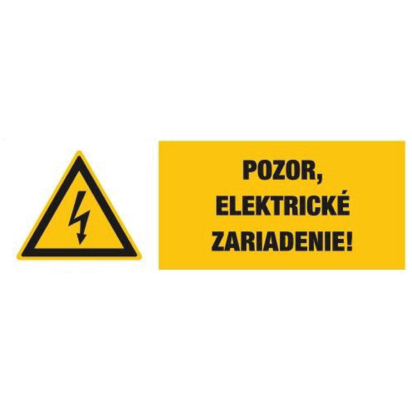 Samolepka - Pozor elektrické zariadenie