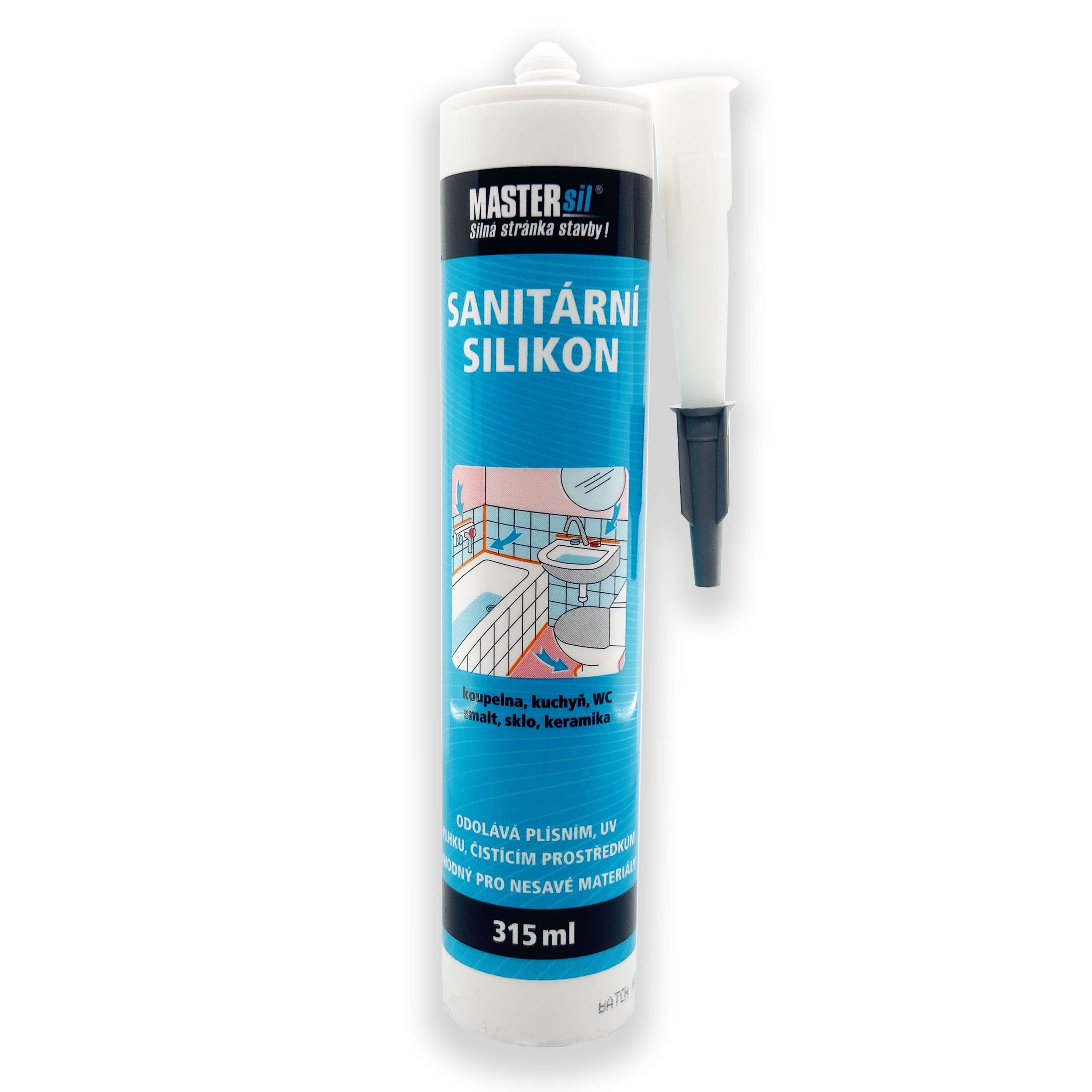 Silikón sanitárny šedá 315ml | SVX SK