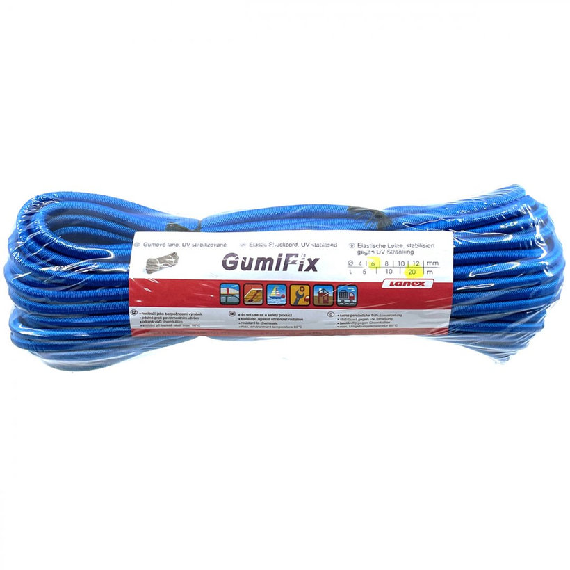 Gumolano s opletom 20m 6mm