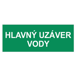 Tabuľka - Hlavný uzáver vody