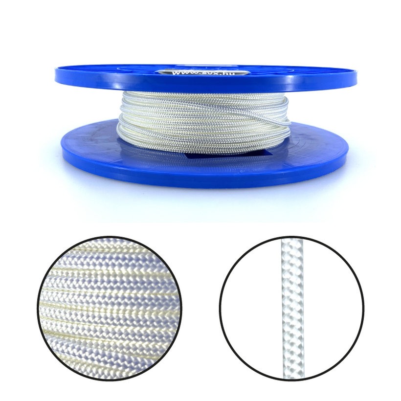 V PES lano s jadrom biele 16pr 3mm