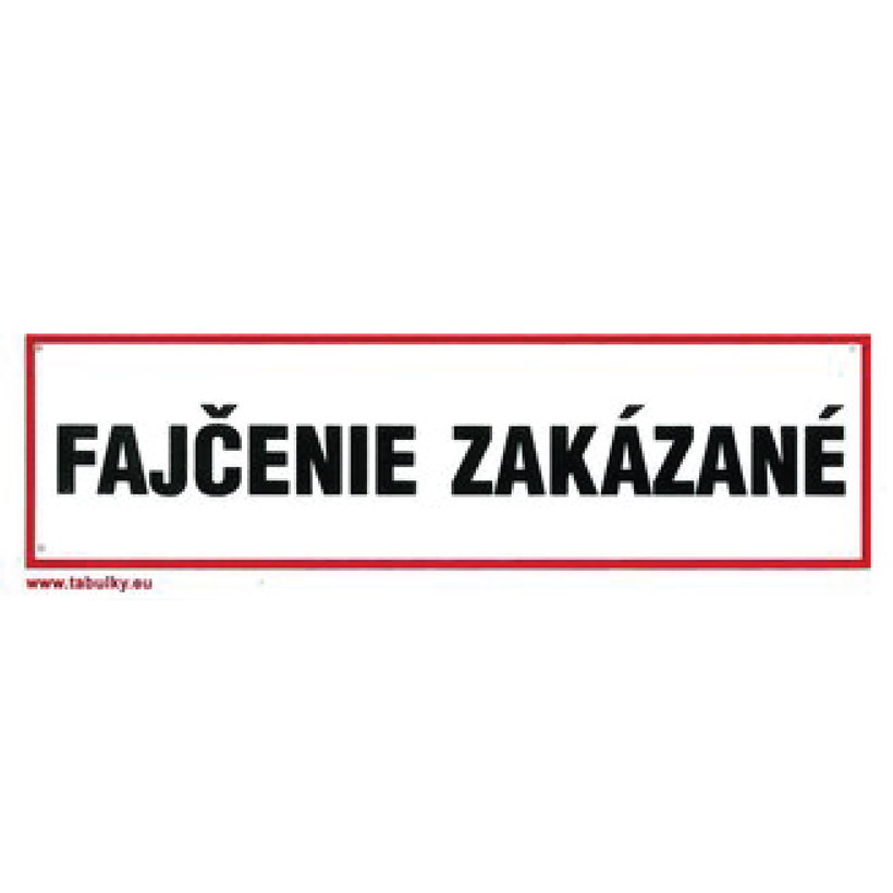Tabuľka - Fajčenie zakázané