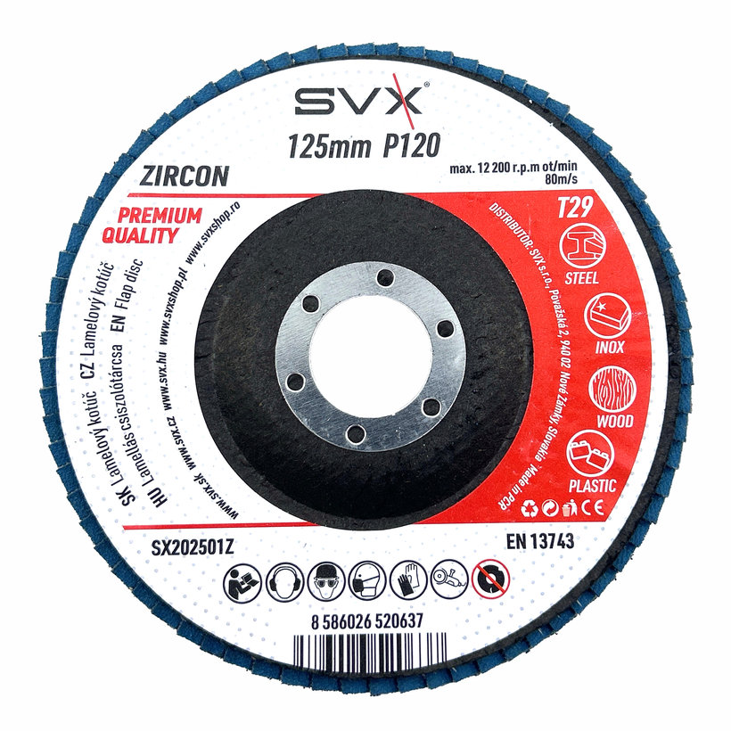 Lamelový kotúč 125mm P120