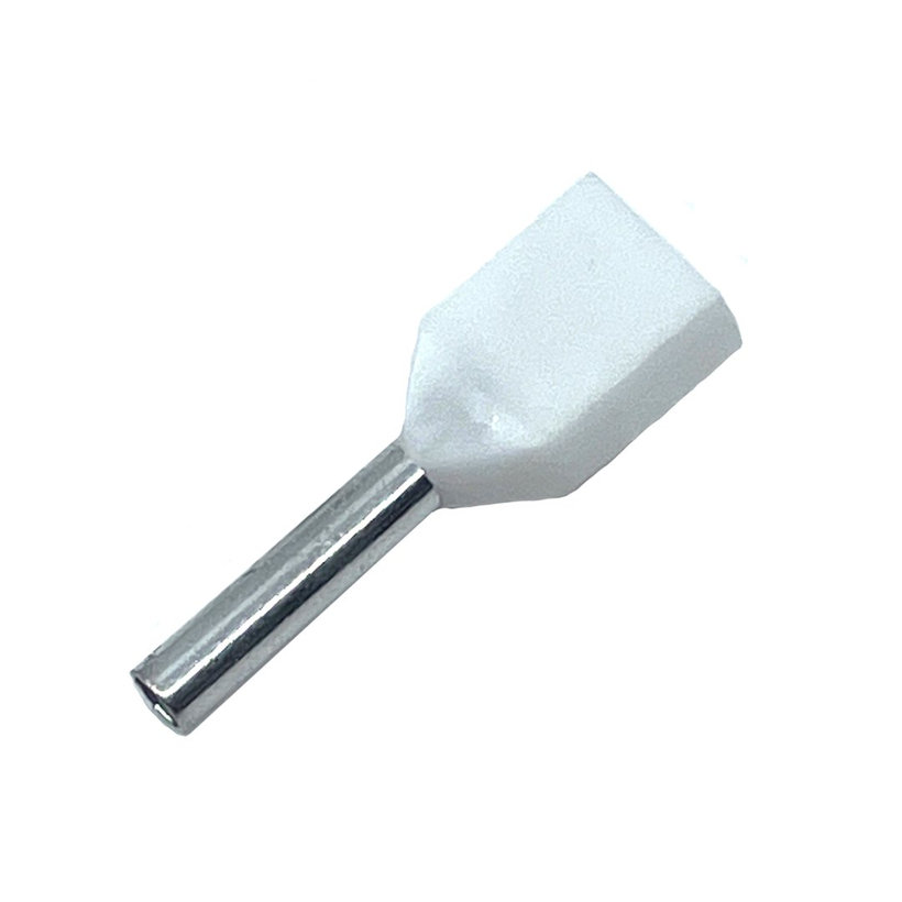 Dvojitá izolovaná káblová dutinka biela 0,5mm²