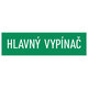Samolepka - Hlavný vypínač
