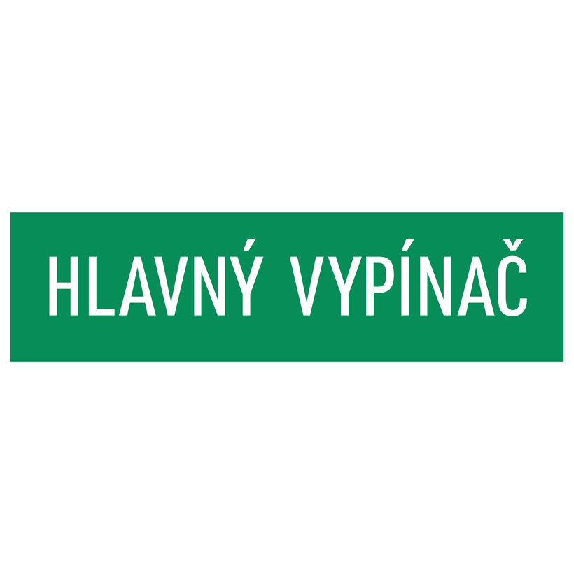 Samolepka - Hlavný vypínač