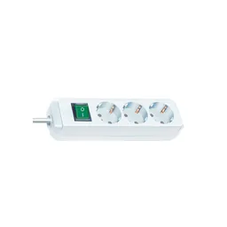 Predlžovací kábel Eco-Line biela SCHUKO 3m