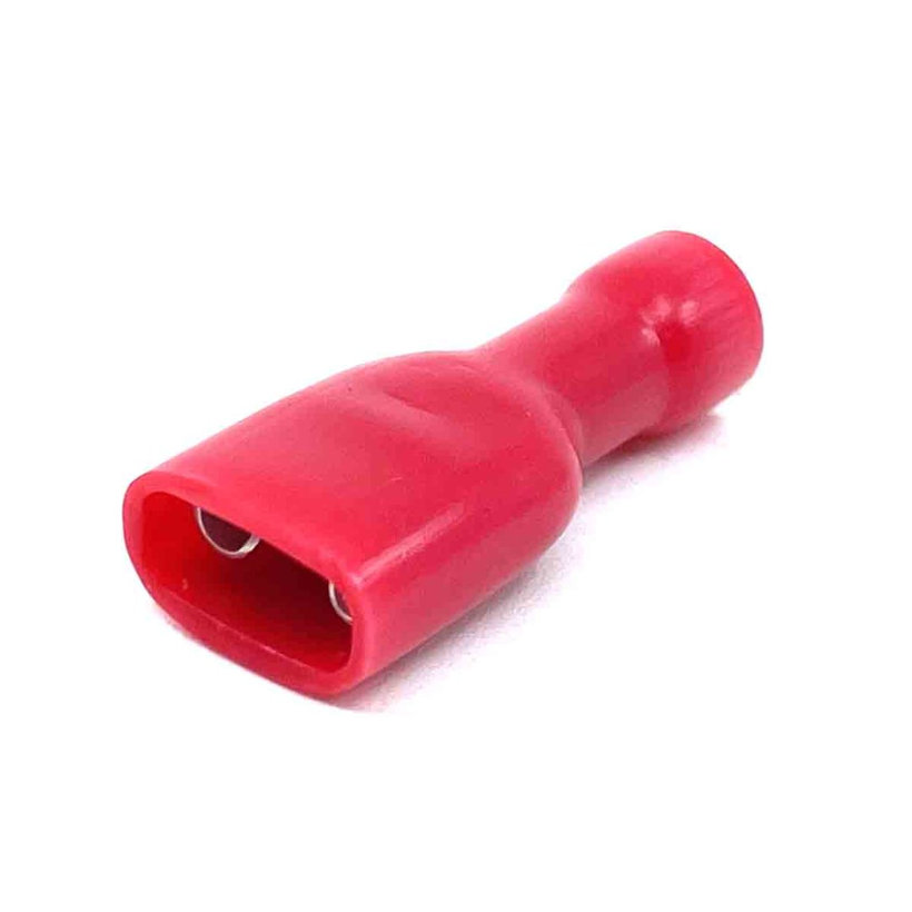 Celoizolované Cu lisovacie dutinky ploché červené 1,5mm²
