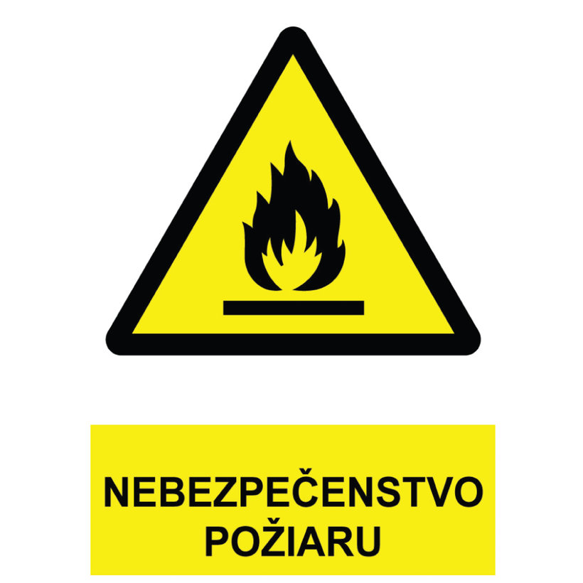 Tabuľka - Nebezpečenstvo požiaru