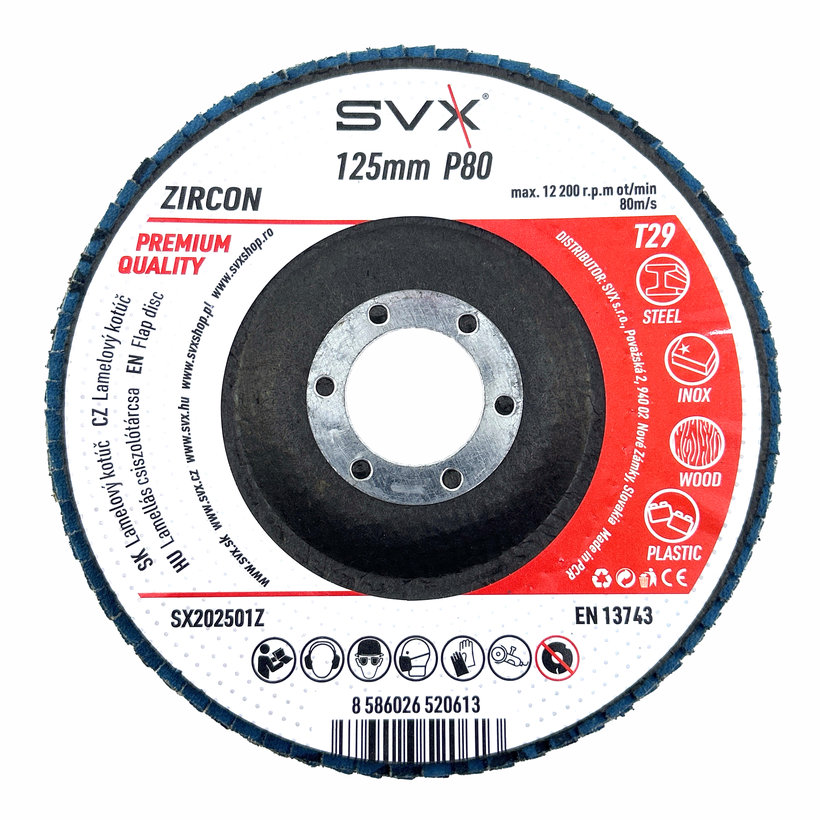 Lamelový kotúč 125mm P80