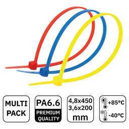 Sťahovacie pásky SET 4,8x450/3,6x200 mm