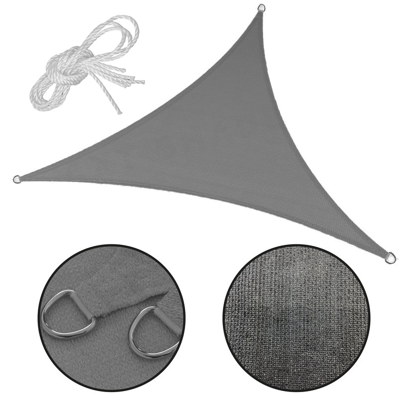 Tieniaca plachta antracit 3,6x3,6x3,6 m