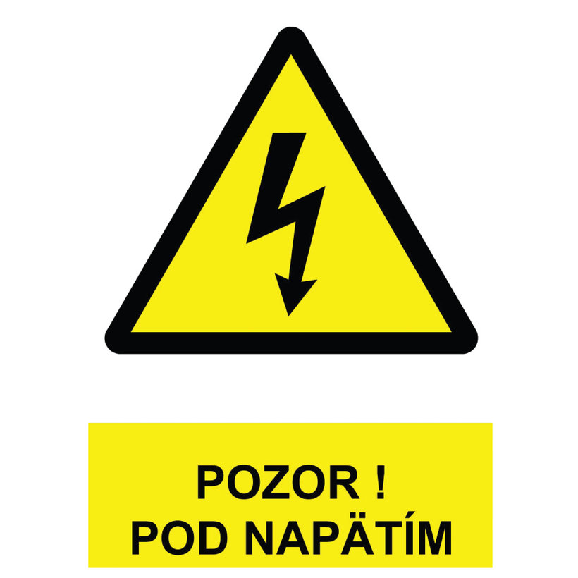 Tabuľka - Pozor! Pod napätím