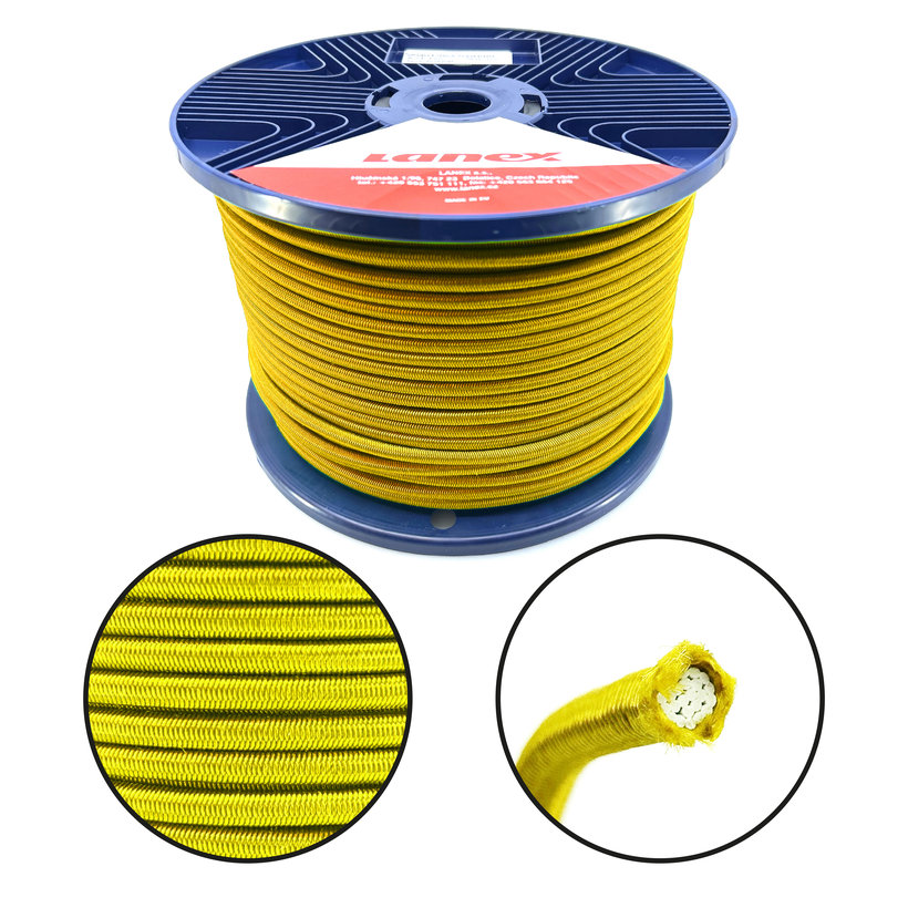 Gumolano s pryžovým jadrom žlté PP 5mm