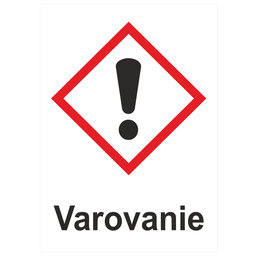 Samolepka - Varovanie, dráždivé