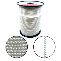 PPV šnúra splietaná bez jadra biela 8 pr 2mm