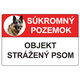 Samolepka - Objekt strážený psom