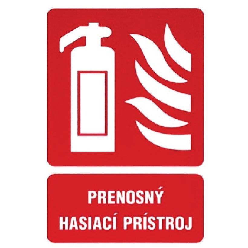 Samolepka - Prenosný hasiaci prístroj
