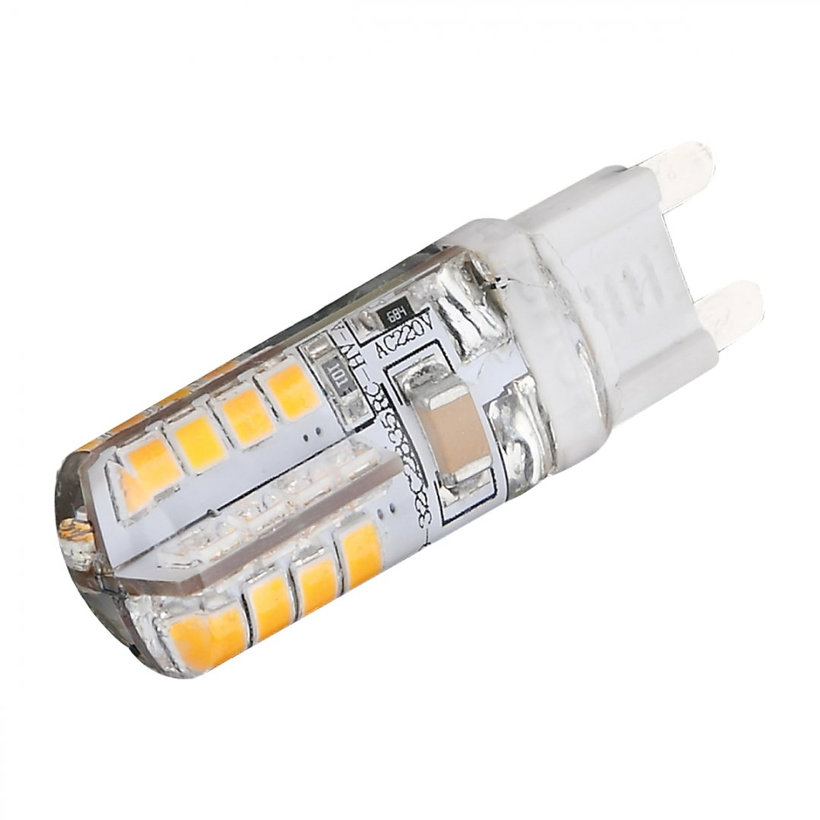 LED žiarovka 3W G9 so silikónovým puzdrom - teplá biela