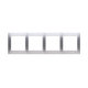 Rámček 4-násobný - strieborný matný