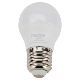 LED žiarovka guľa E27 5W - teplá - s chipom