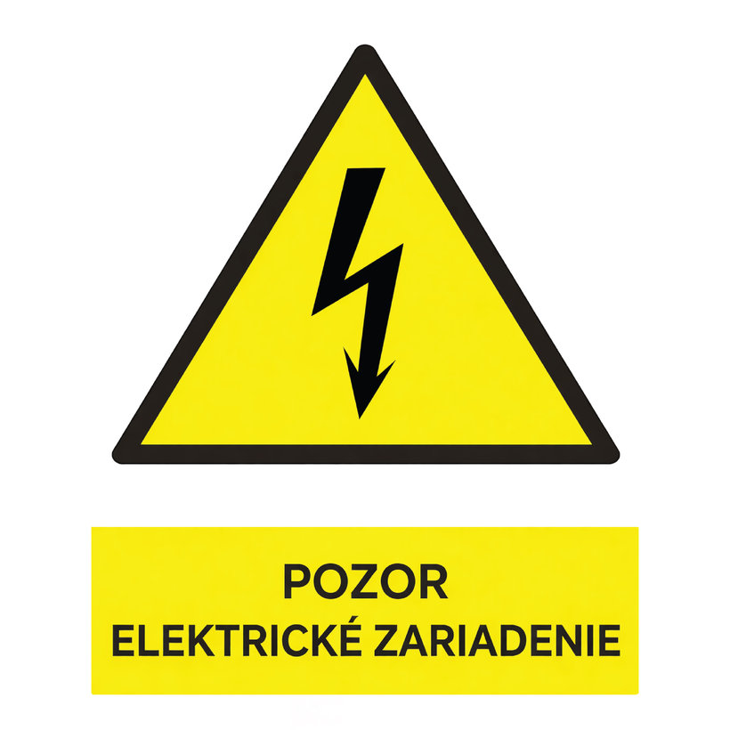 Samolepka - Pozor elektrické zariadenie
