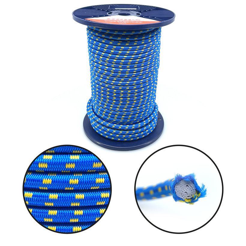 Gumolano s pryžovým jadrom modré+žltá PP 10mm