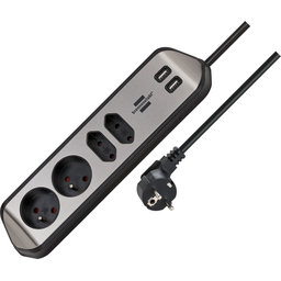 Rohový predlžovací kábel 4-zásuvkový 2m