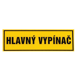 Samolepka - Hlavný vypínač