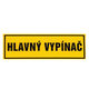 Samolepka - Hlavný vypínač