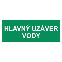 Samolepka - Hlavný uzáver vody