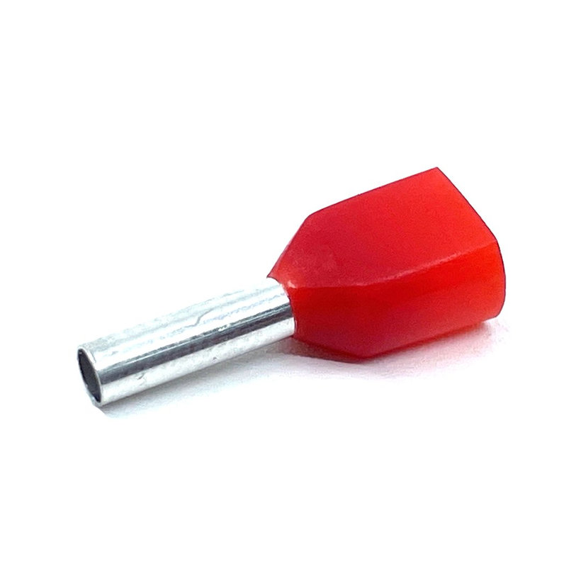 Dvojitá izolovaná káblová dutinka červená 1mm²