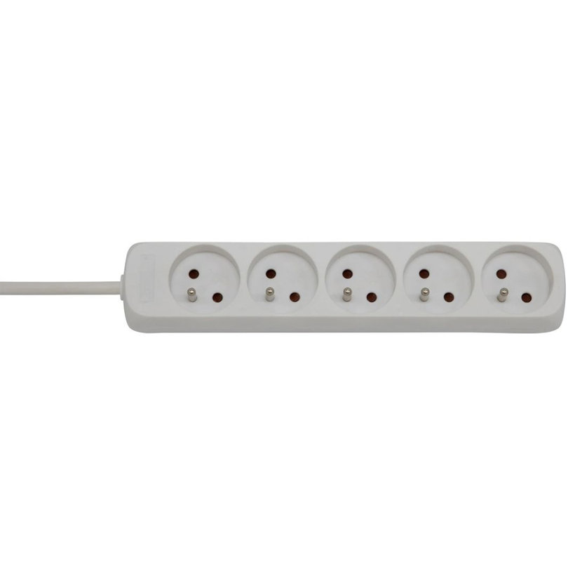 Predlžovací kábel 16A biely 5 zásuviek 5m 3G1,5