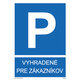 Tabuľka - Vyhradené pre zákazníkov