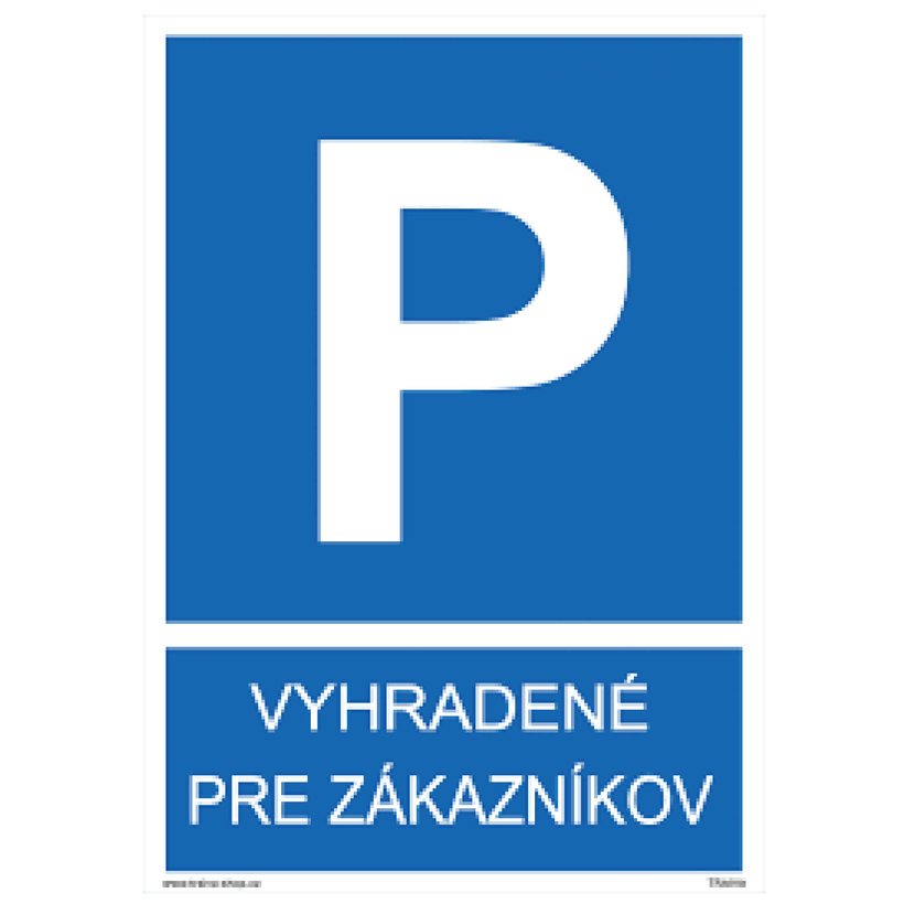Tabuľka - Vyhradené pre zákazníkov